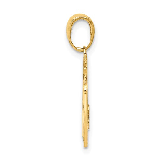 10K Yellow Gold Teacher Pendant