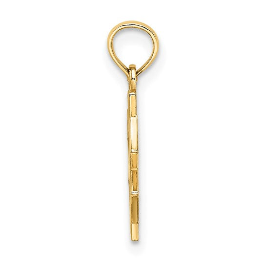 10K Yellow Gold EMT Medical Symbol Pendant
