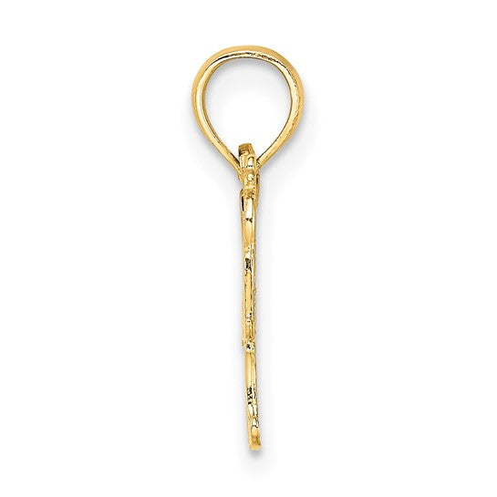 14K Yellow Gold Softball Mom Pendant