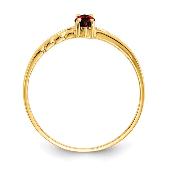 14K White/Yellow Gold Marquise Natural Garnet Ring