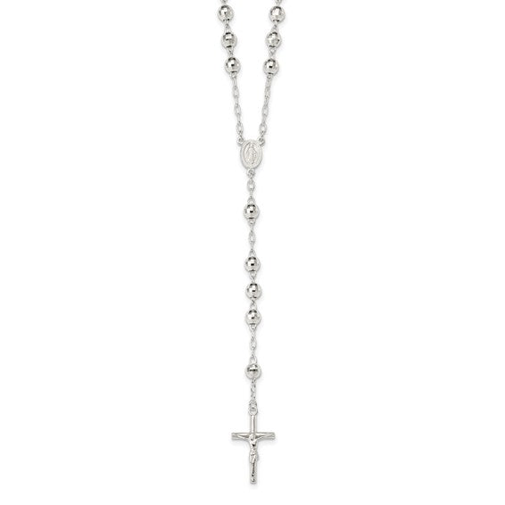 Sterling Silver 26" Rosary Beads