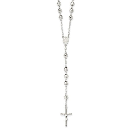 Sterling Silver 26" Rosary Beads