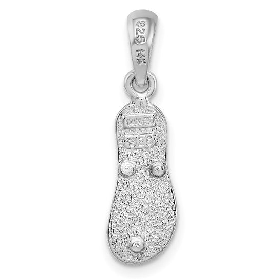 Sterling Silver 14K Gold Two Tone 3D Beach Flip Flop Pendant