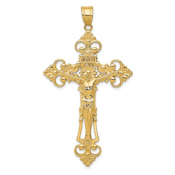 10k/14k Gold Large Gold Cross Pendant