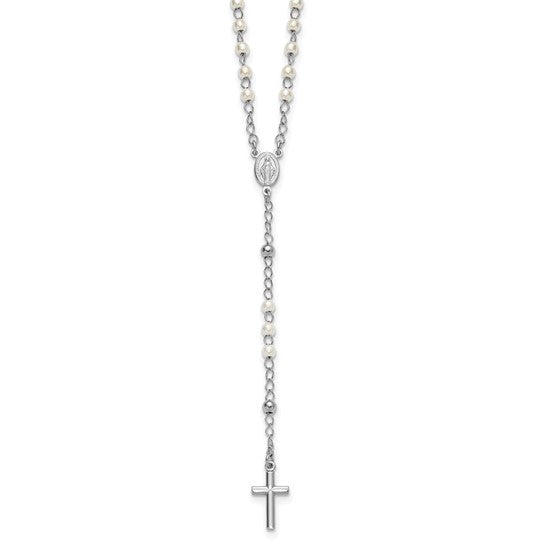 Sterling Silver & Pearl Rosary Beads
