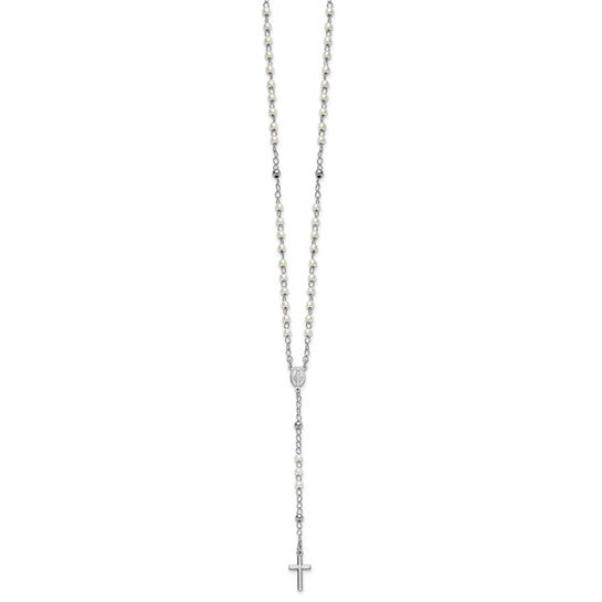 Sterling Silver & Pearl Rosary Beads