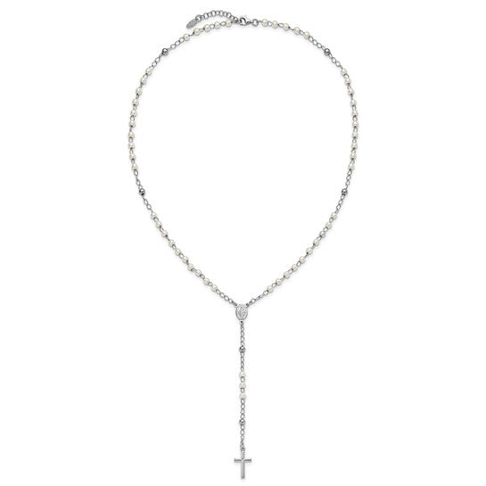 Sterling Silver & Pearl Rosary Beads