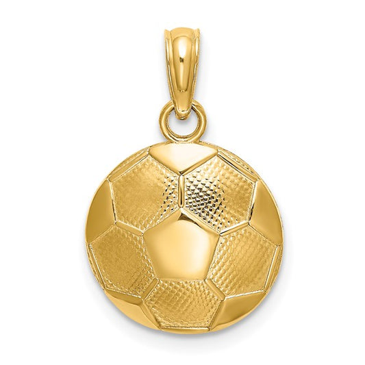 10K/14K Soccer Ball Polished Gold Pendant