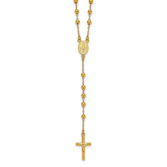 Sterling Silver 14K Gold Plated Rosary Beads