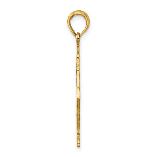 10K/14K Yellow Gold Figure Skater Pendant