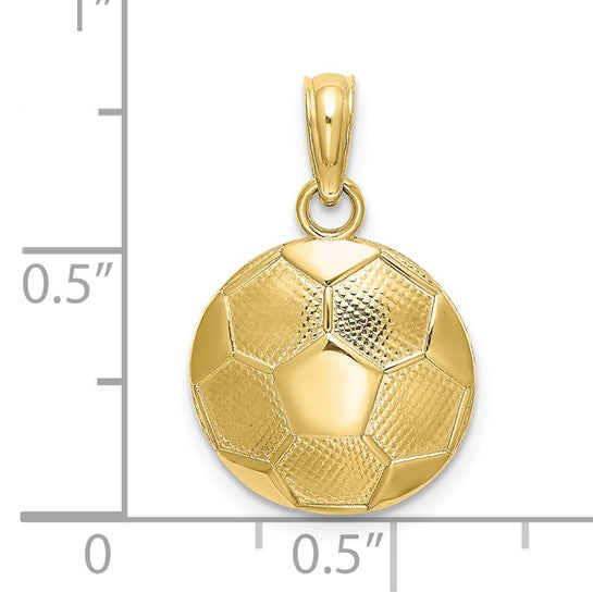 10K/14K Soccer Ball Polished Gold Pendant