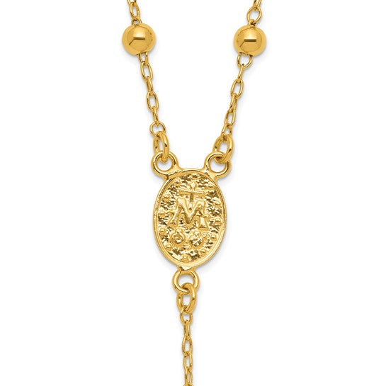 Sterling Silver 14K Gold Plated Rosary Beads