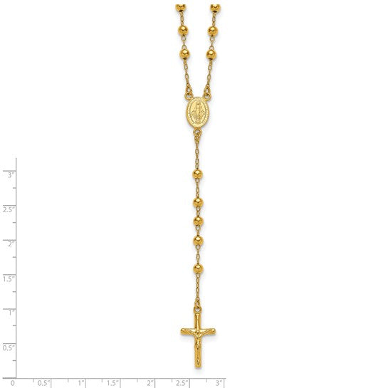 Sterling Silver 14K Gold Plated Rosary Beads
