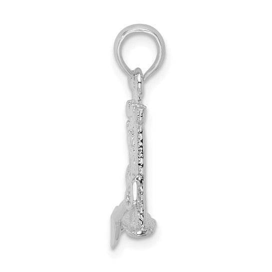 Sterling Silver 3D Sand Castle Pendant