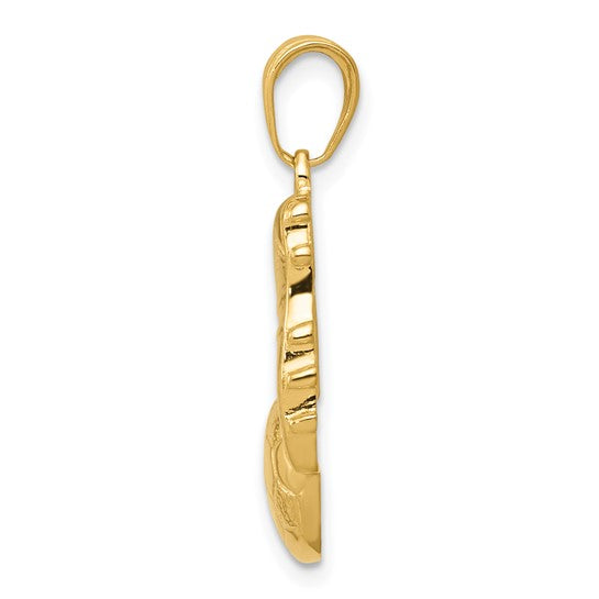 10K/14K Yellow Gold Soccer Cleat & Ball Pendant