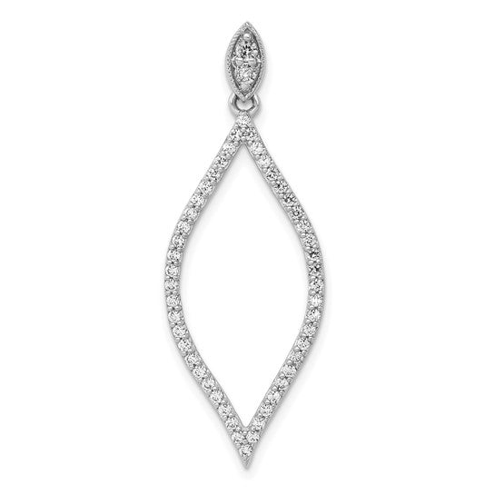 14K White Gold 1/2 Carat Open Diamond Pendant