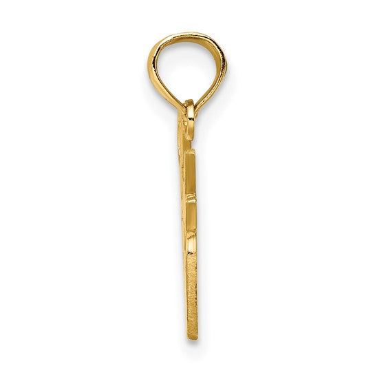 10K Yellow Gold Lady Officer Pendant