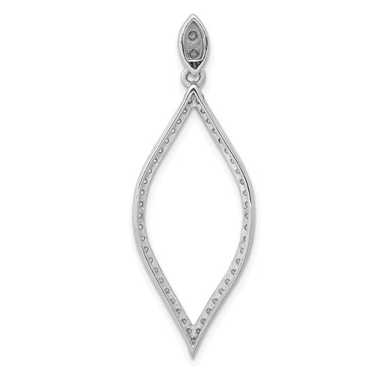 14K White Gold 1/2 Carat Open Diamond Pendant