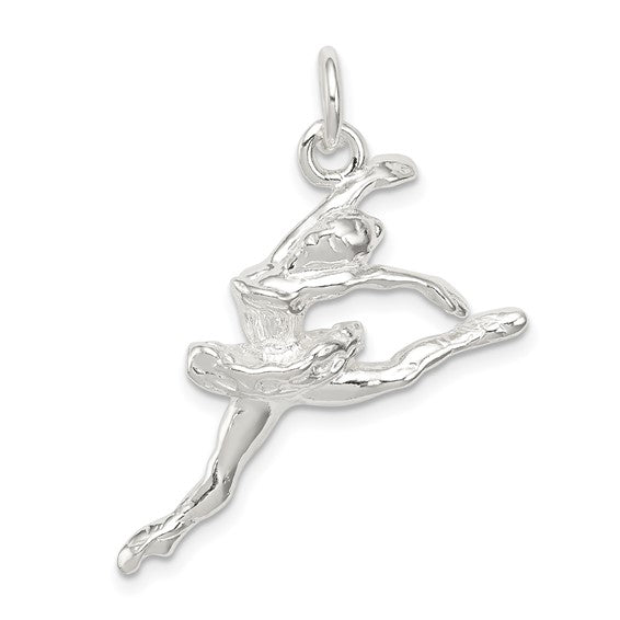 Sterling Silver Leaping Ballerina Pendant