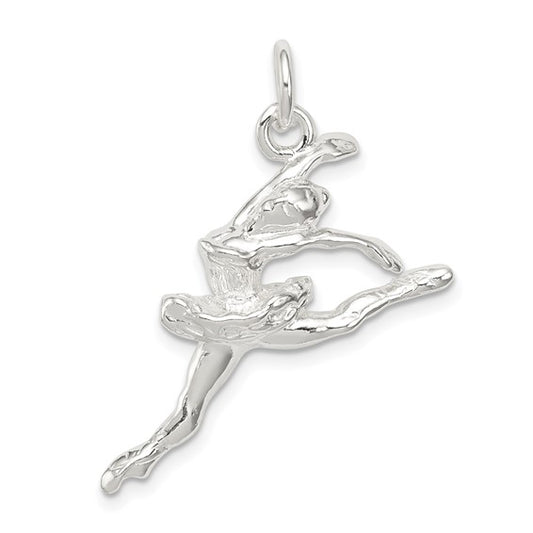 Sterling Silver Leaping Ballerina Pendant
