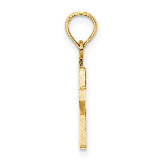 10K/14K Yellow/White Gold Standard Number Pendant 0-9