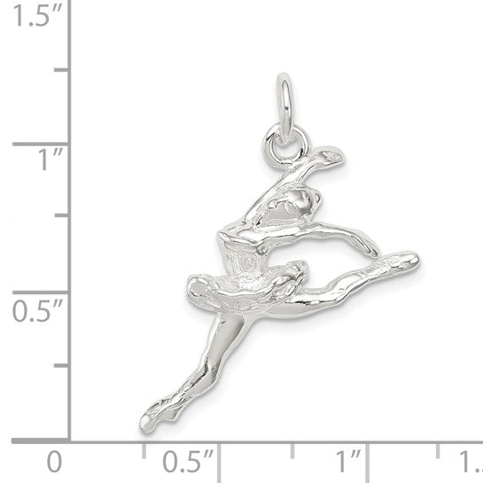Sterling Silver Leaping Ballerina Pendant