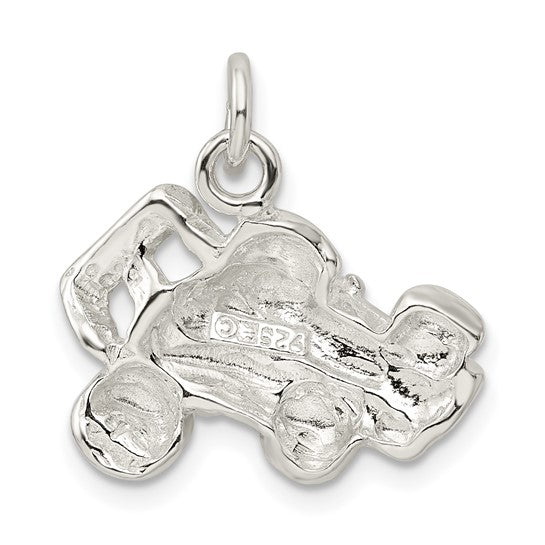 Sterling Silver Race Car Driver Pendant