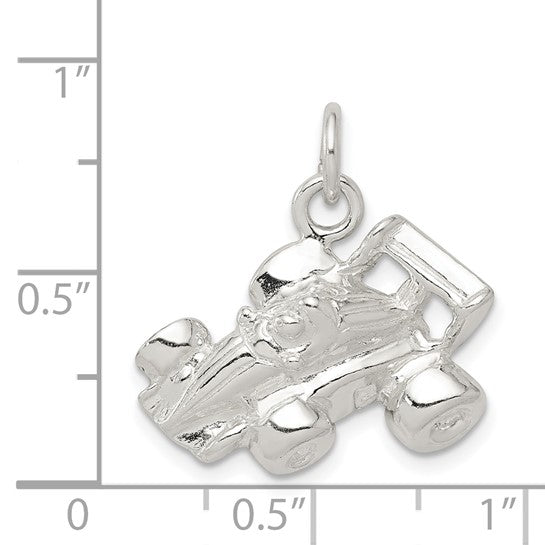 Sterling Silver Race Car Driver Pendant