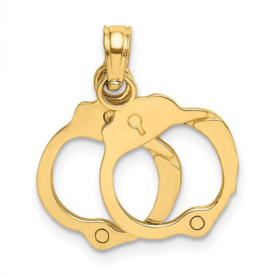 10K Yellow Gold Handcuff Pendant