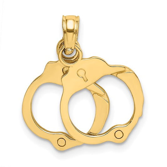 10K Yellow Gold Handcuff Pendant
