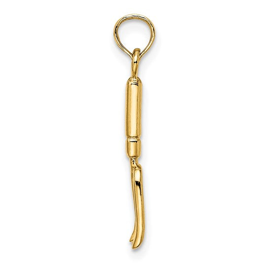 10K Yellow Gold Gardner Pitch Fork Pendant