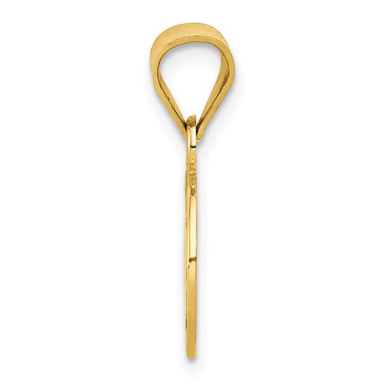 14K Yellow Gold Enameled Soccer Ball Pendant