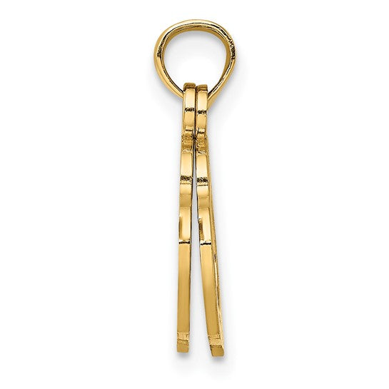 10K Yellow Gold Handcuff Pendant