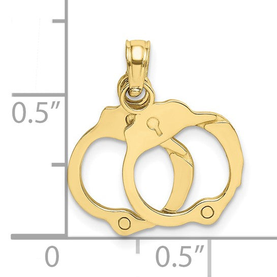 10K Yellow Gold Handcuff Pendant