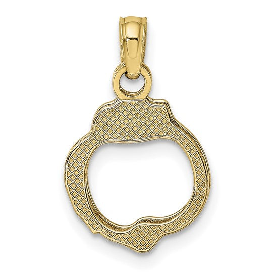10K Yellow Gold Handcuff Pendant