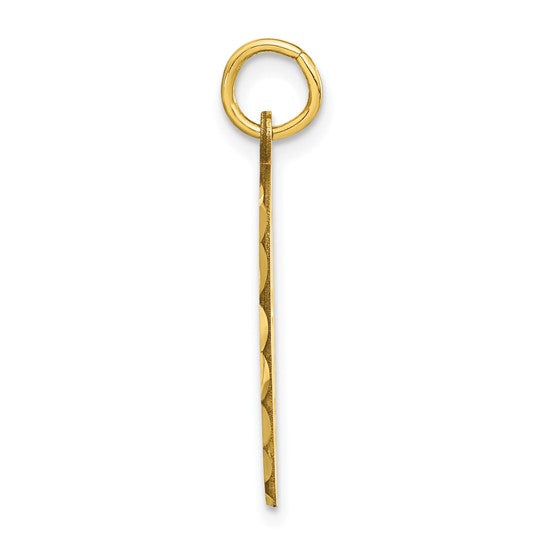 10K Yellow Gold Hockey Goalie Mask Pendant