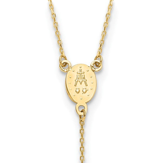 14K Yellow Gold 17" Children's Rosary Beads