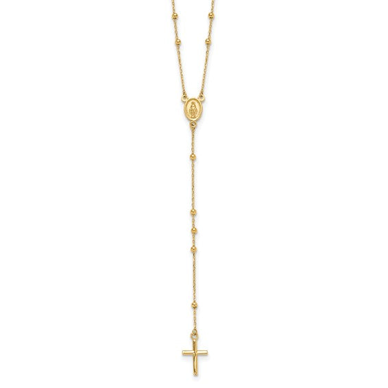 14K Yellow Gold 24" Rosary Beads