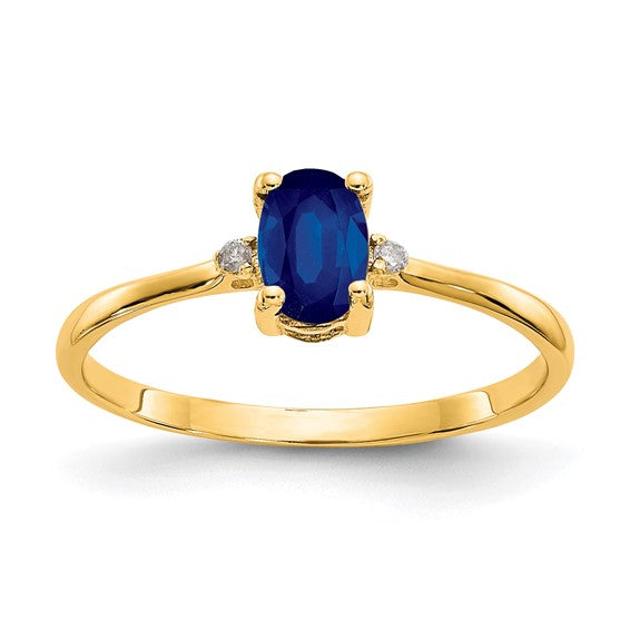 14K Yellow Gold White Gold Oval Natural Sapphire Ring
