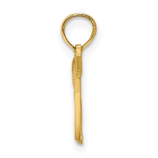 10K Yellow Gold Policeman's Lady Pendant
