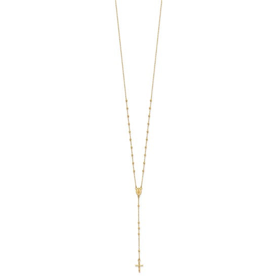 14K Yellow Gold 24" Rosary Beads