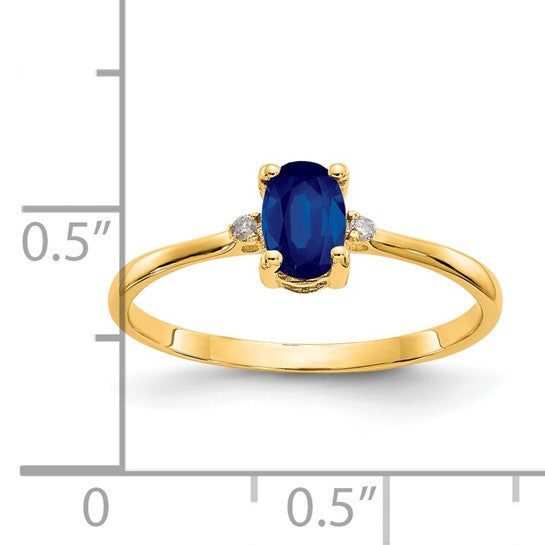 14K Yellow Gold White Gold Oval Natural Sapphire Ring