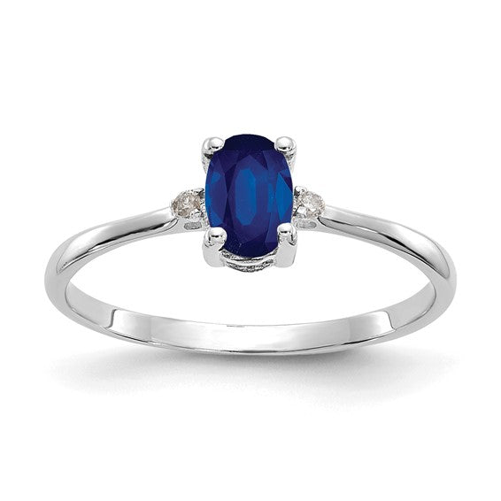 14K Yellow Gold White Gold Oval Natural Sapphire Ring