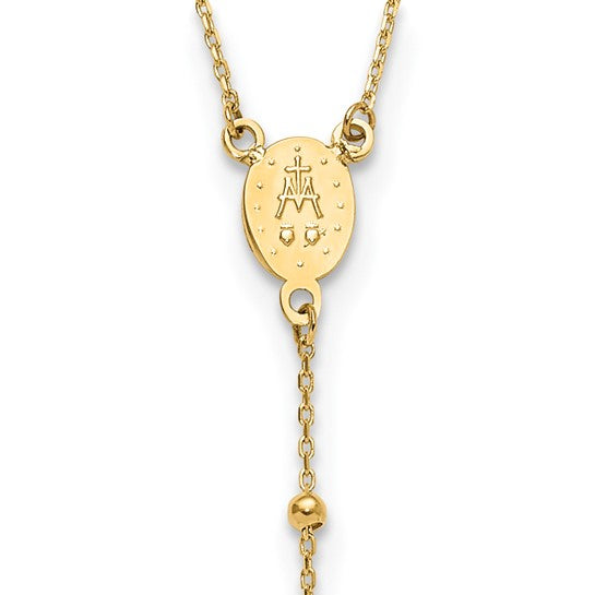 14K Yellow Gold 24" Rosary Beads