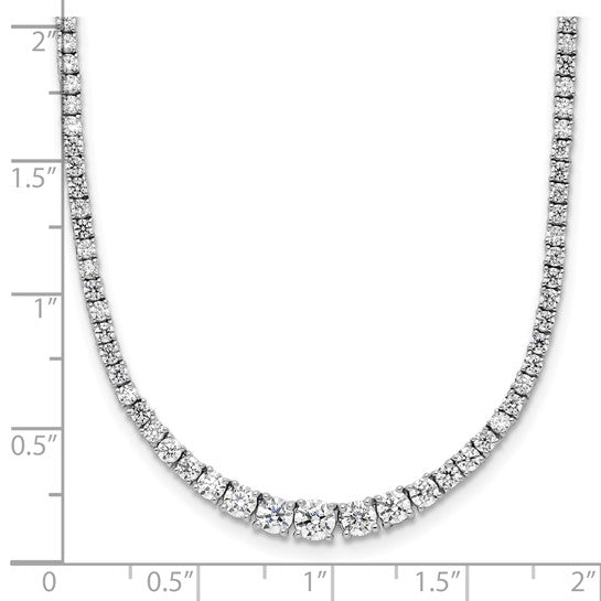 14K White Gold 5 Carat Lab Grown Diamond Bolo Tennis Necklace