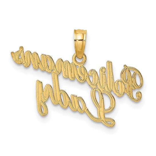 10K Yellow Gold Policeman's Lady Pendant