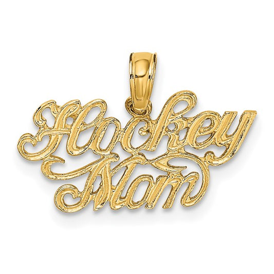 10K/14K Yellow Gold Hockey Mom Pendant