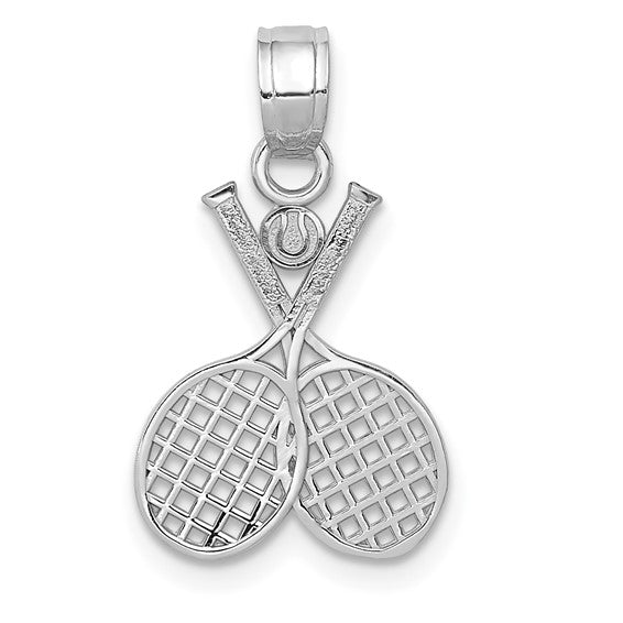 14K Yellow/White Gold Tennis Racquets Pendant