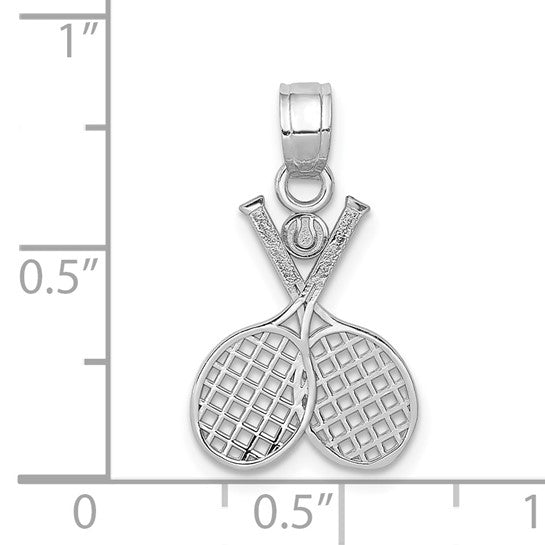 14K Yellow/White Gold Tennis Racquets Pendant