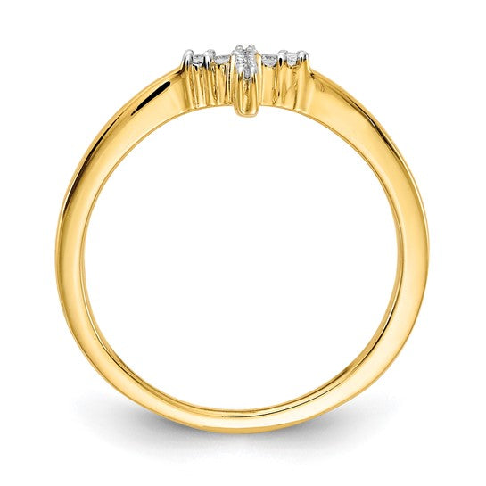 14K Yellow/White Gold Lab Grown Diamond Cross Ring